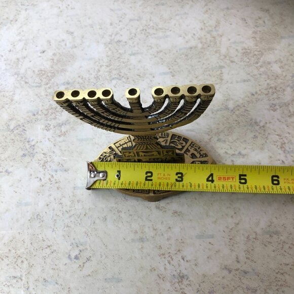 Israel Judaica Art Metalwor, Collectible Brass Menorah Alexa Name Engrav… - Picture 12 of 13
